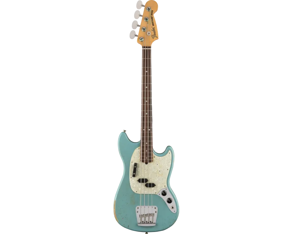 Fender JMJ Road Worn Mustang Bass RW Faded Daphne Blue