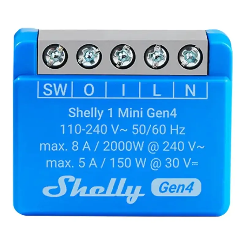 Módulo Automação Shelly 1 Mini Gen4 Azul