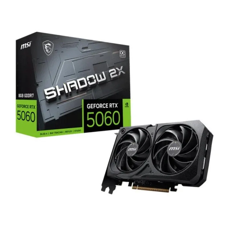 MSI RTX 5060 8G Shadow 2X OC 8GB GDDR7 Placa Gráfica PCI-E Gen5