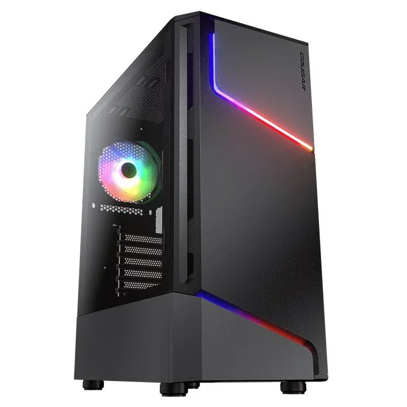 Caixa de Computador Cougar MX360 RGB Miditower ATX Vidro Temperado USB 3.0 Preta