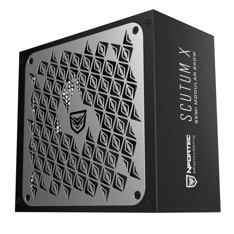 Fonte Alimentação Nfortec Scutum X 650W 80 Plus Bronze Semi Modular