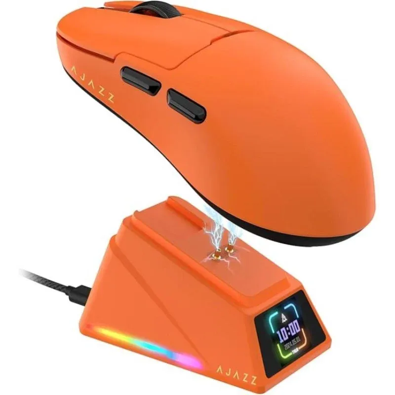 Ajazz AK82012 Ultraleve Rato Sem Fios 42000 DPI 8KHz com Base Magnética e Ecrã