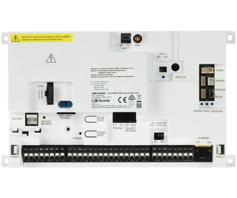Hikvision DS-PA502-128 Unidade Central AX HYBRID PRO DS-PA502-128