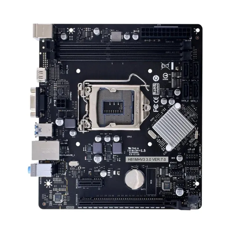 Motherboard Biostar H81MHV3 3.0 H81 LGA1150 DDR3 micro ATX Gigabit Ethernet