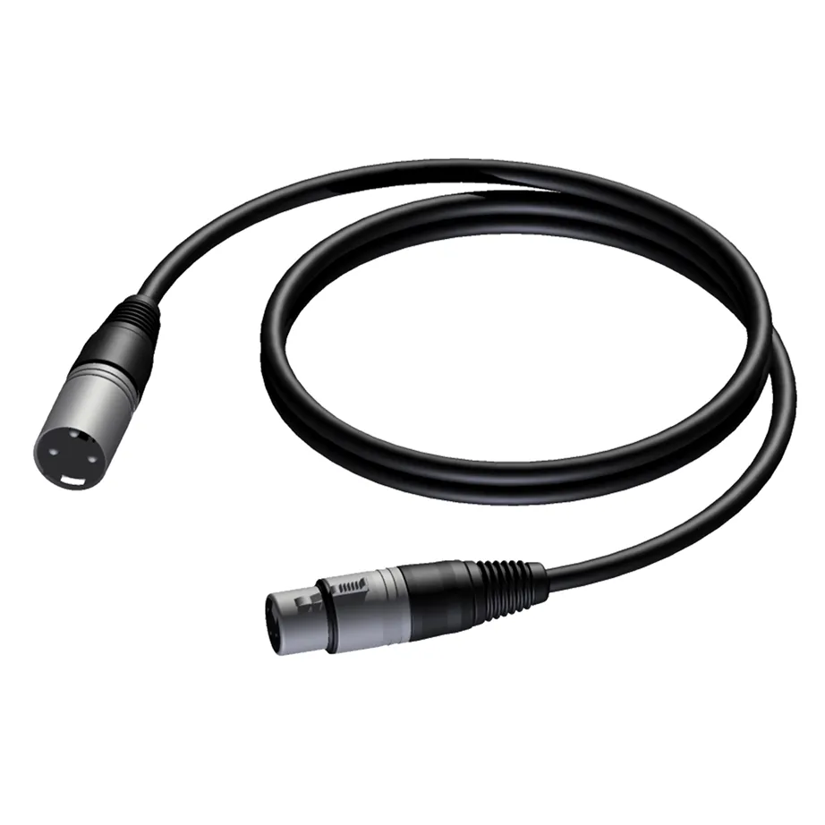 Cabo microfone Procab CAB901/5 Black 5mt