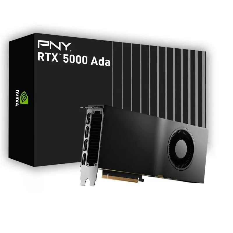 PNY RTX 5000 Ada Generation 32GB GDDR6 ECC Placa Gráfica para IA/Renderização com 4x DisplayPort