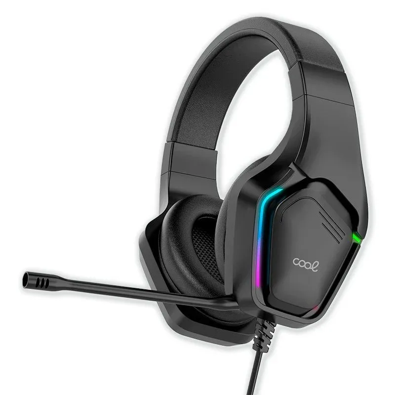 COOL Exodus Headset Estéreo Gaming LED RGB para PC/PS4/PS5/Xbox + Adaptador de Áudio