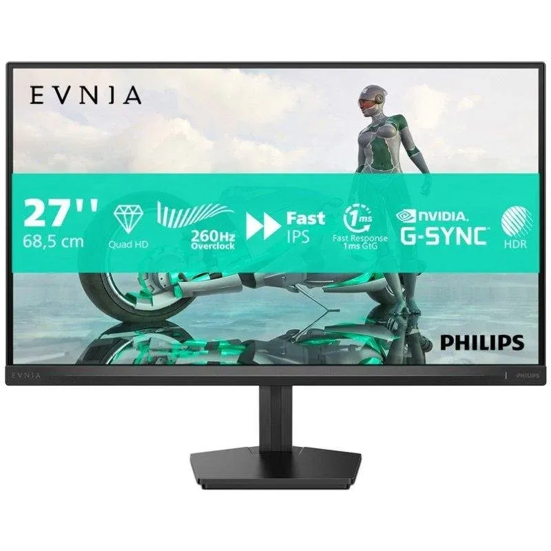 Monitor Philips 27M2N3500PF/00 27" Quad HD 260Hz Fast IPS G-Sync HDR10 Tempo de Resposta 0,3 ms