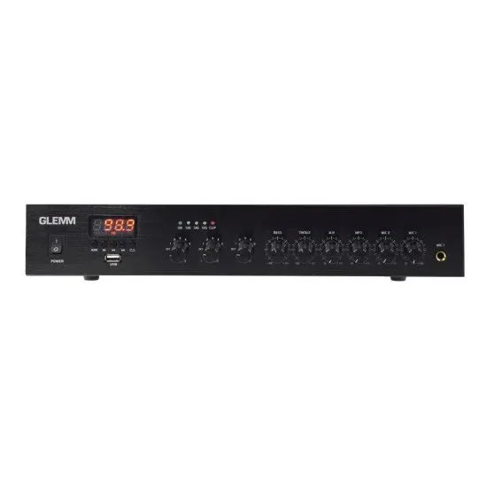 GLEMM Amplificador Audio 100V 480W FM/USB/MP3 – 3 Zonas