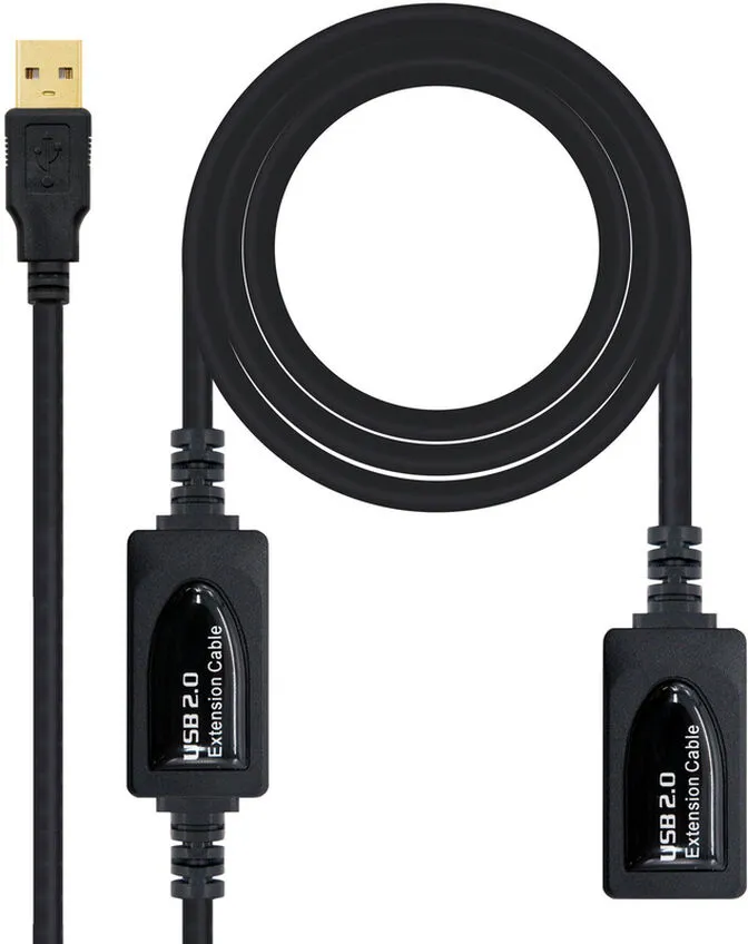 Cabo USB 2.0 Nanocable Extensão c/ Amplificador USB-A M/F 10 M