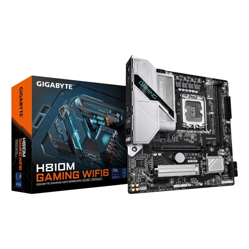 Gigabyte H810M GAMING WIFI6 Motherboard Micro-ATX Intel H810 LGA1851 DDR5 WiFi 6 2.5GbE M.2