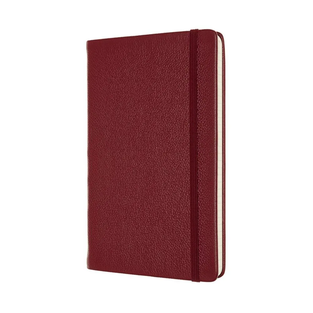 Caderno Grande Pautado Moleskine Clássico em Couro Premium Vermelho