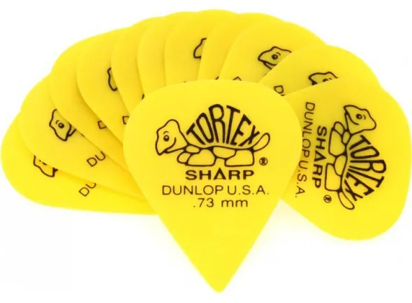 Dunlop Tortex Sharp Picks 73mm Yellow (12-pack)