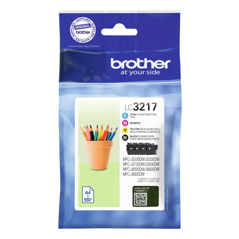 BROTHER TINTEIRO PACK 4 CORES LC3217VAL