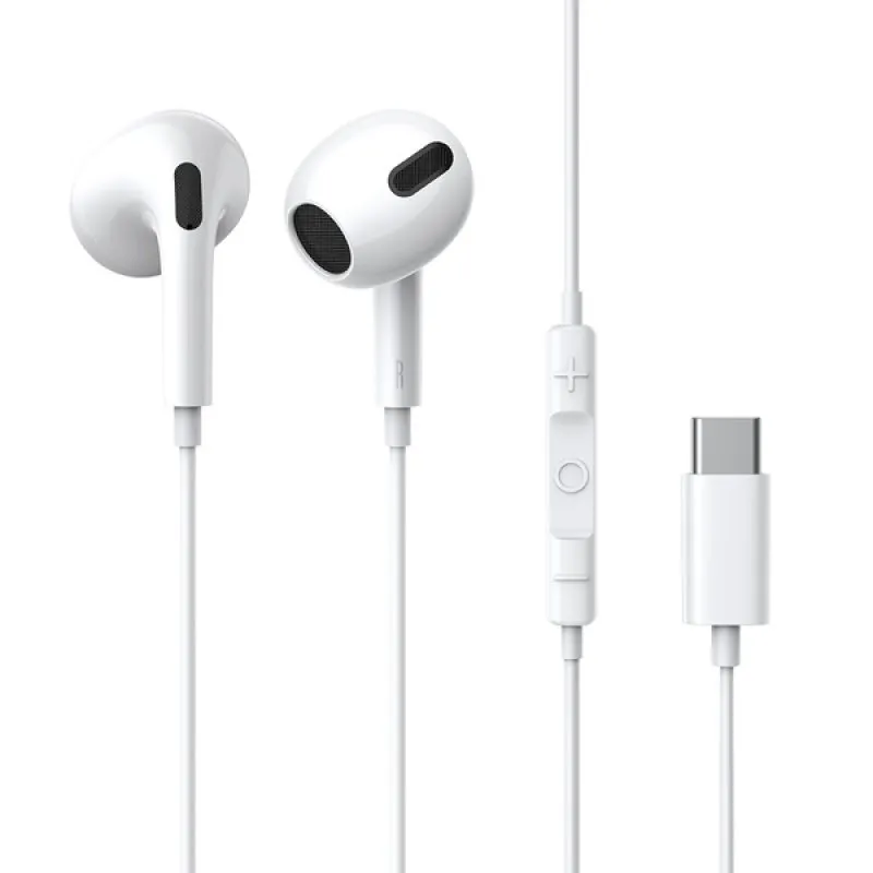 Auriculares Com Fio Baseus Encok C17 Tipo C Branco