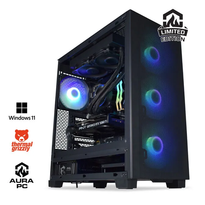 Computador AURA Limited-PC Ryzen 7 9700X 32GB DDR5 1TB RTX 5060 Ti 16GB WiFi W11