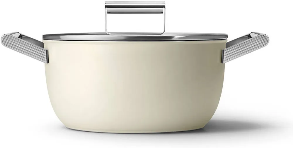Caçarola SMEG CSF2412CRM Creme (24 cm)