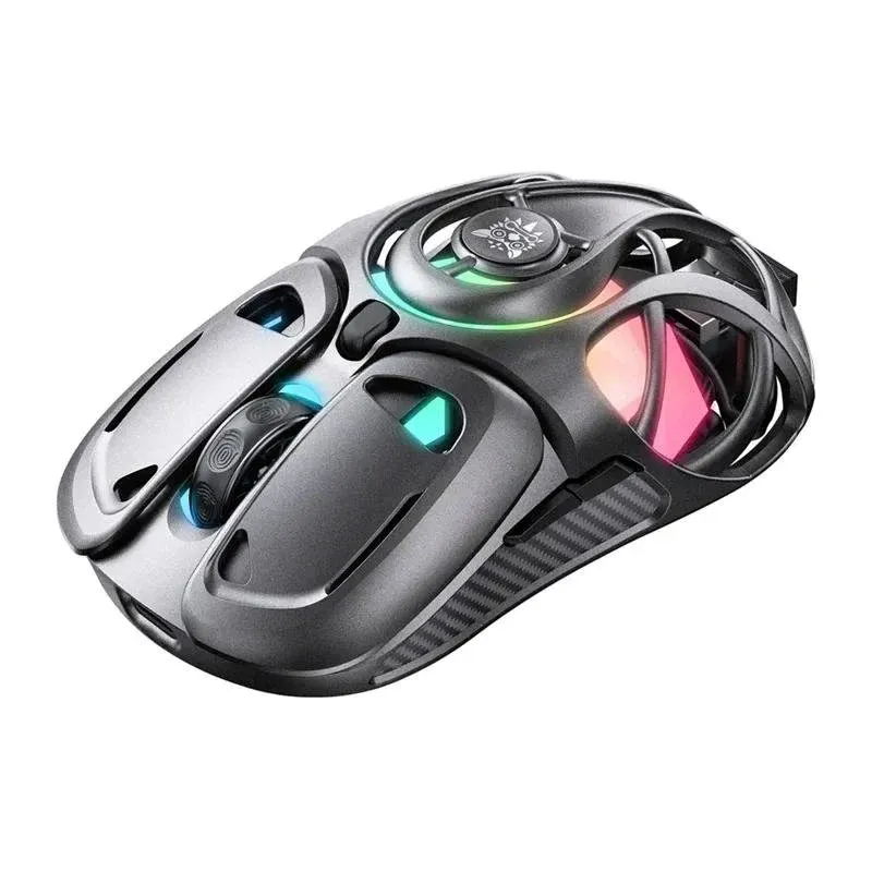 Rato ONIKUMA DM02 Gaming Sem Fios 12800 DPI RGB Cinzento Leve