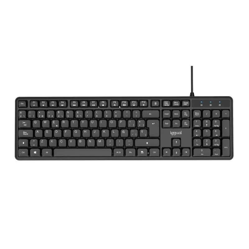Teclado IGGUAL CK-SILENT-105T membrana silencioso USB 105 teclas completo