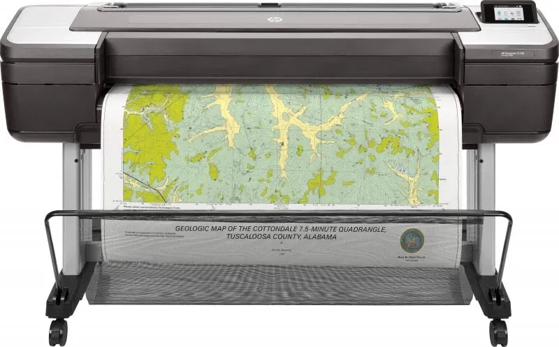 HP DesignJet T1700 - 44" impressora de grande formato - a cores - jacto de tinta - 1118 x 1676 mm - 2400 x 1200 ppp - até 0.55 min/ página - Gigabit LAN, host USB - cortador