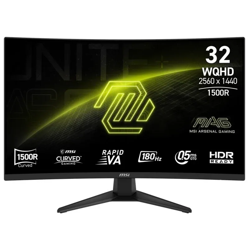MSI MAG 321CQF E18 31.5" LED Rapid VA QHD 180Hz 0.5ms Adaptive Sync Curvo