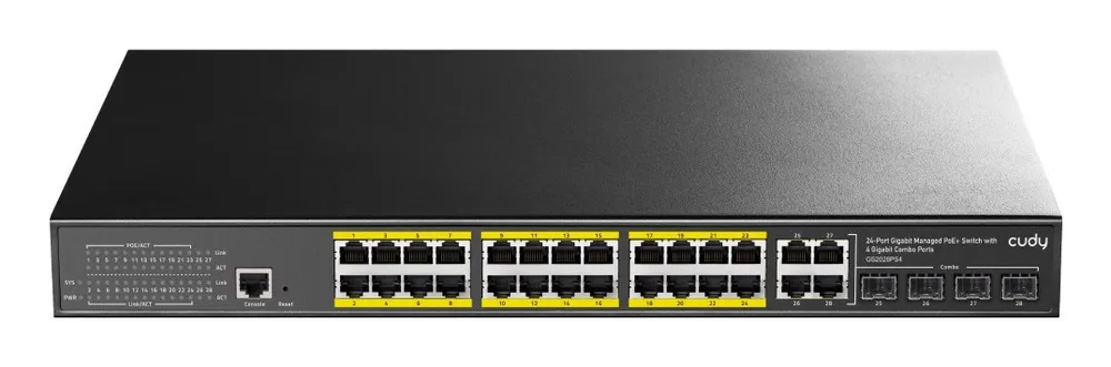 Cudy GS2028PS4 Switch Gigabit Gerido de Alto Desempenho GS2028PS4-400W