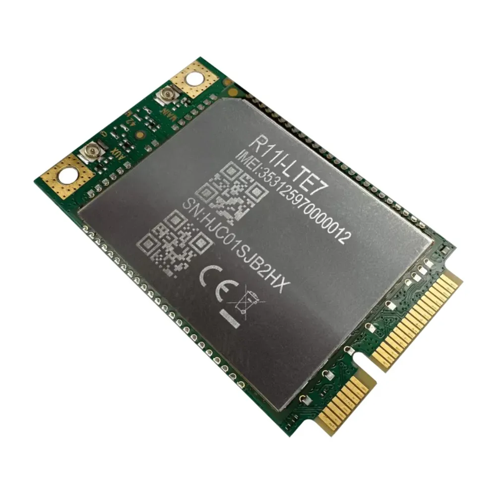 Adaptador de Rede Mikrotik R11e-LTE7 TminiPCI-e 3G/4G/LTE 2 conectores u.FL