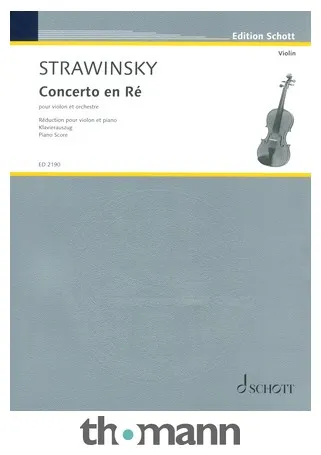 Schott Strawinsky Concerto En Ré