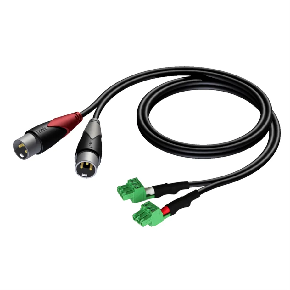 Cabo Procab CLA834/3 2xXlrM-2xterminal block (3p - 3.8)