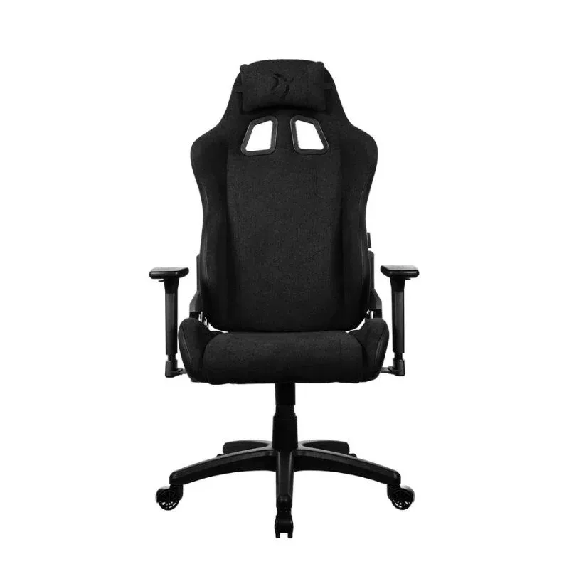 Cadeira gaming Arozzi AVANTI-SFB-PBK Tecido Soft Fabric encosto reclinável 165° braço 3D