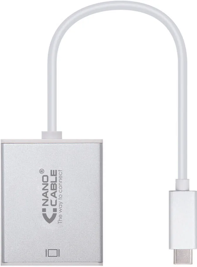 Adaptador Nanocable USB-C M > VGA F 10 CM Aluminio