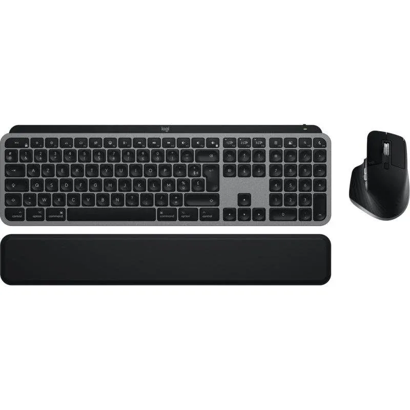 Teclado Logitech Master Series MX Keys S Combo Mac AZERTY Francês cinza escuro