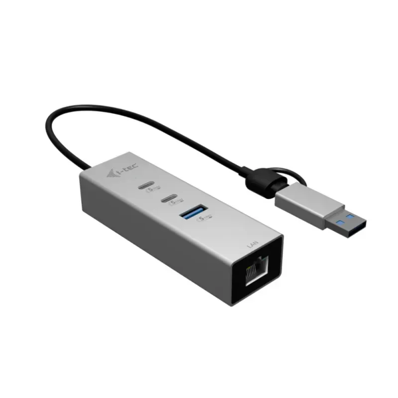 I-TEC USB-C/USB-A Metal HUB 3 2x USB-C Gen1 1x USB-A Gen1 1x 2.5GLAN