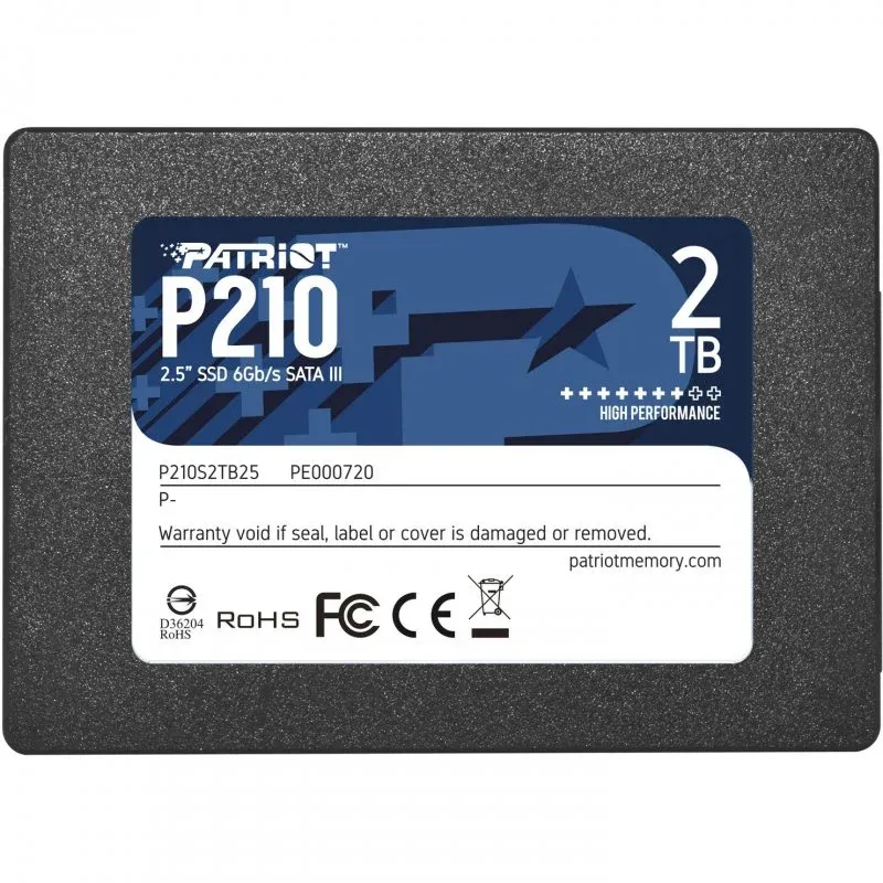 Disco Rígido Patriot P210 2.5" SSD 2TB SATA 3