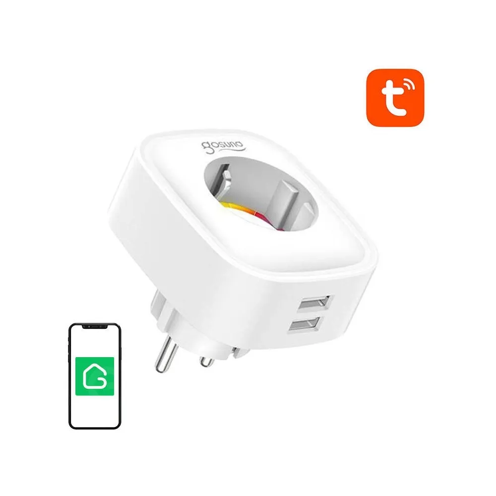 Gosund Tomada inteligente WiFi SP112 2xUSB 16A tuya