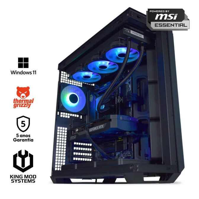 Computador King Mod Gamer-PC Ryzen 7 7800X3D 32GB DDR5 2TB RTX 5070 Ti WiFi W11