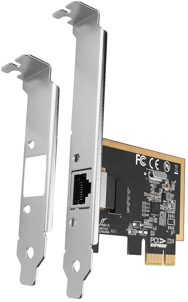 Placa de Rede AXAGON PCEE-GRF PCI-Express Gigabit Ethernet Realtek 8111F + LP