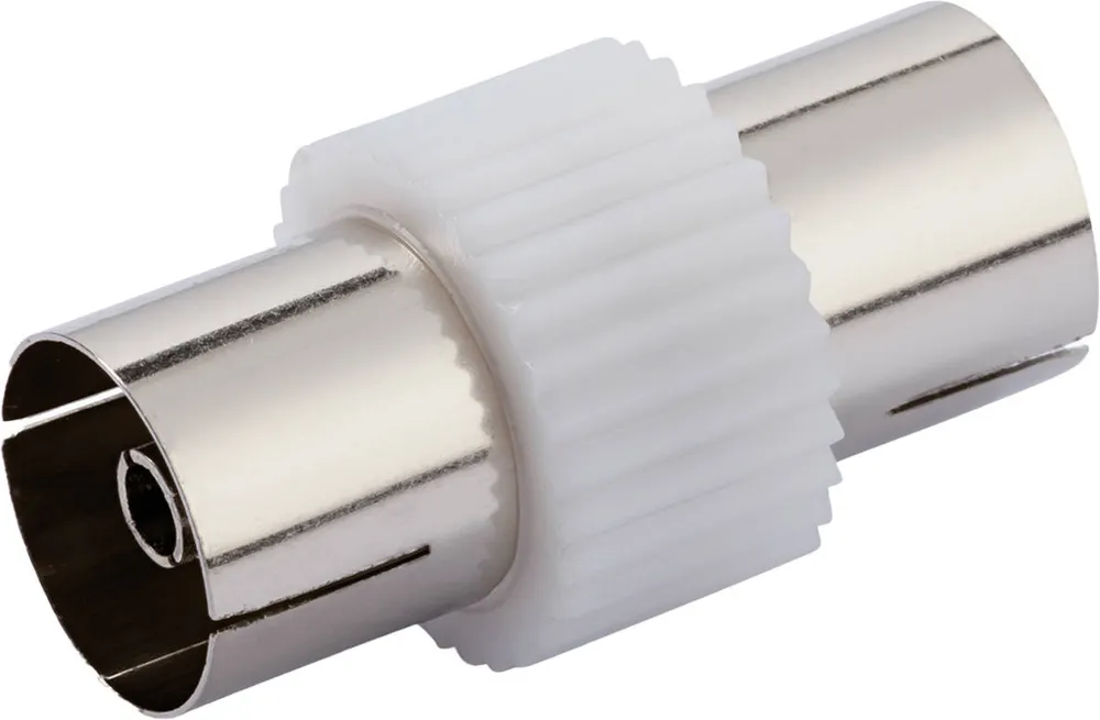 Adaptador VIVANCO Coaxial Duplo F (Branco)