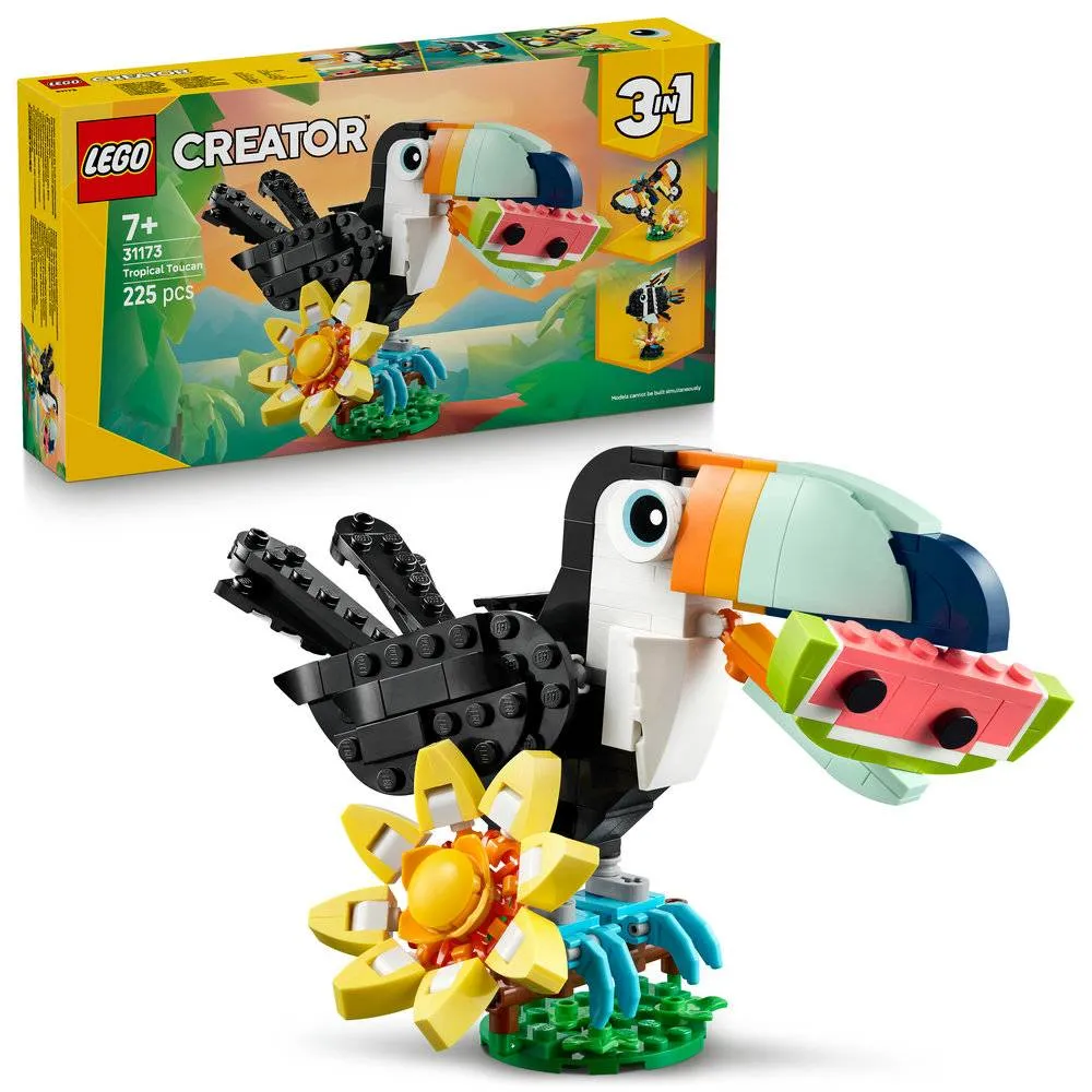 LEGO Creator 3em1 Animais Selvagens: Tucano Tropical - 31173