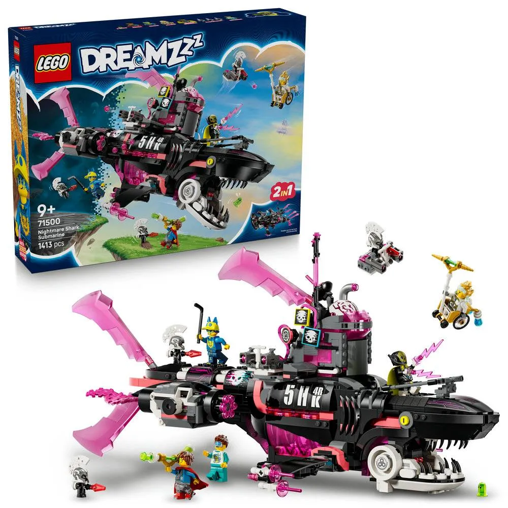 LEGO DREAMZzz: Submarino Tubarão dos Pesadelos | Idades 9+ | 1413 Peças | Item 71500