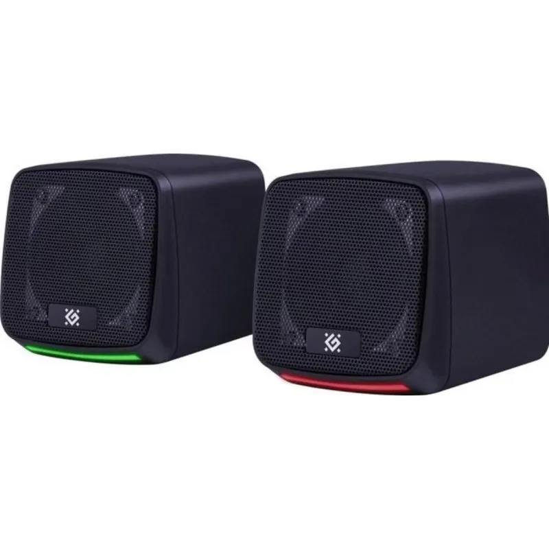 Altifalantes Defender PC 2.0 USB 6W com LED e ligação jack 3,5 mm