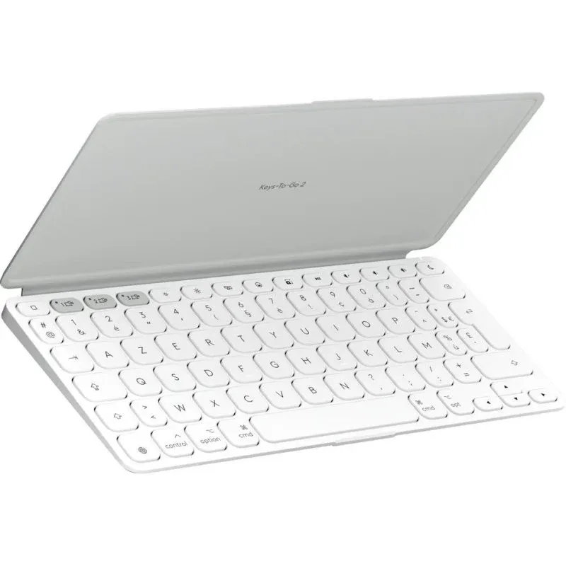 Teclado scissor Logitech Keys-To-Go 2 Layout FR Bluetooth branco mini portátil