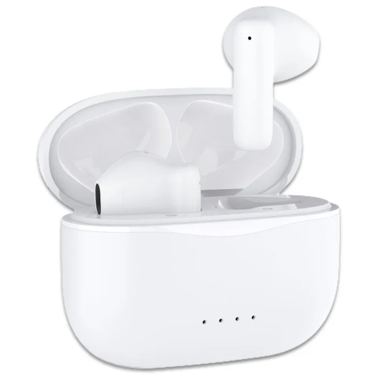 PcCom Essential Start Auriculares Bluetooth 6.0 TWS Brancos
