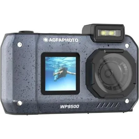 Câmara digital compacta AgfaPhoto Realishot WP9500 de 24 MP com zoom digital de 18x, sensor CMOS 5K Ultra HD, à prova de água