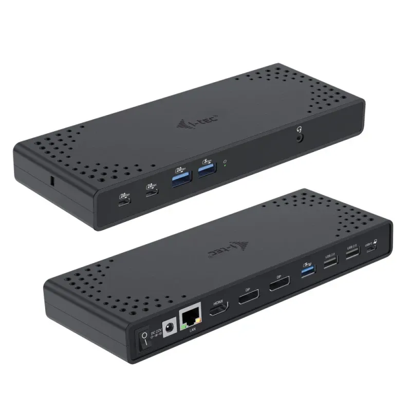 Docking Station i-tec USB-C 3x Display Gen 2 com alimentação até 100W - s/Carregador