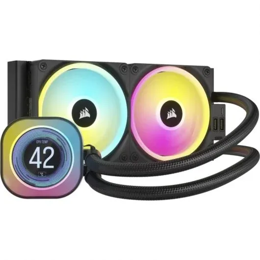 Water Cooler Corsair iCUE LINK H100i LCD 240mm Preto