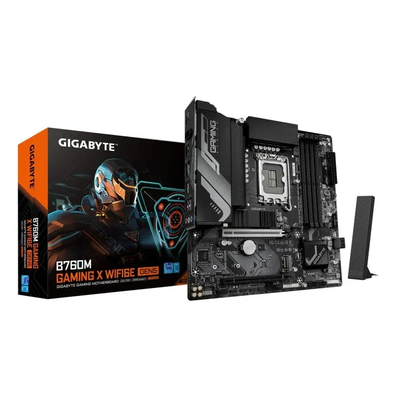 Gigabyte B760M Gaming X B760M WiFi6E GEN5 Motherboard Micro-ATX B760, LGA 1700, DDR5, WiFi 6E, 2.5GbE, PCIe 5.0, M.2 RAID