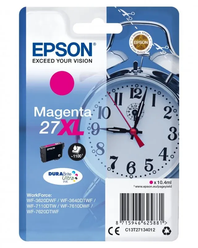 Tinteiro EPSON 27 Magenta XL - WF36xx/7110/7210/76xx/77xx
