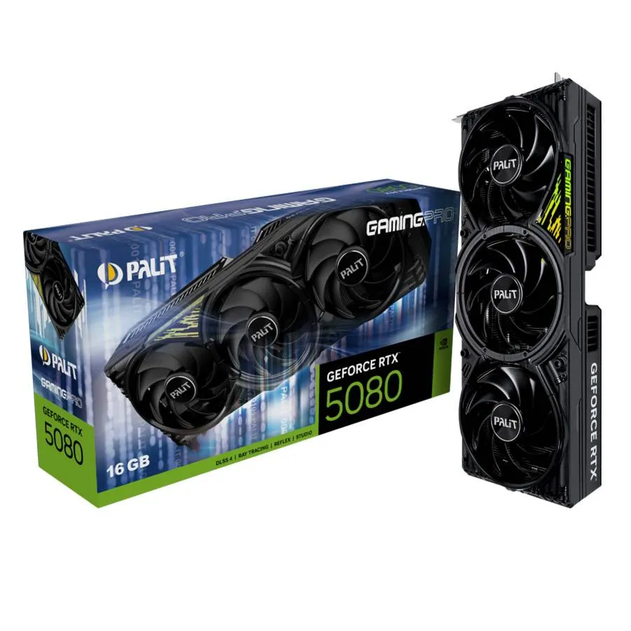 Placa Gráfica Palit NVIDIA GeForce RTX 5080 Blackwell GamingPro 16GB GDDR7 DLSS4