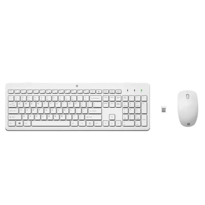 Teclado HP Combo 230 sem fios de membrana com rato incluído branco